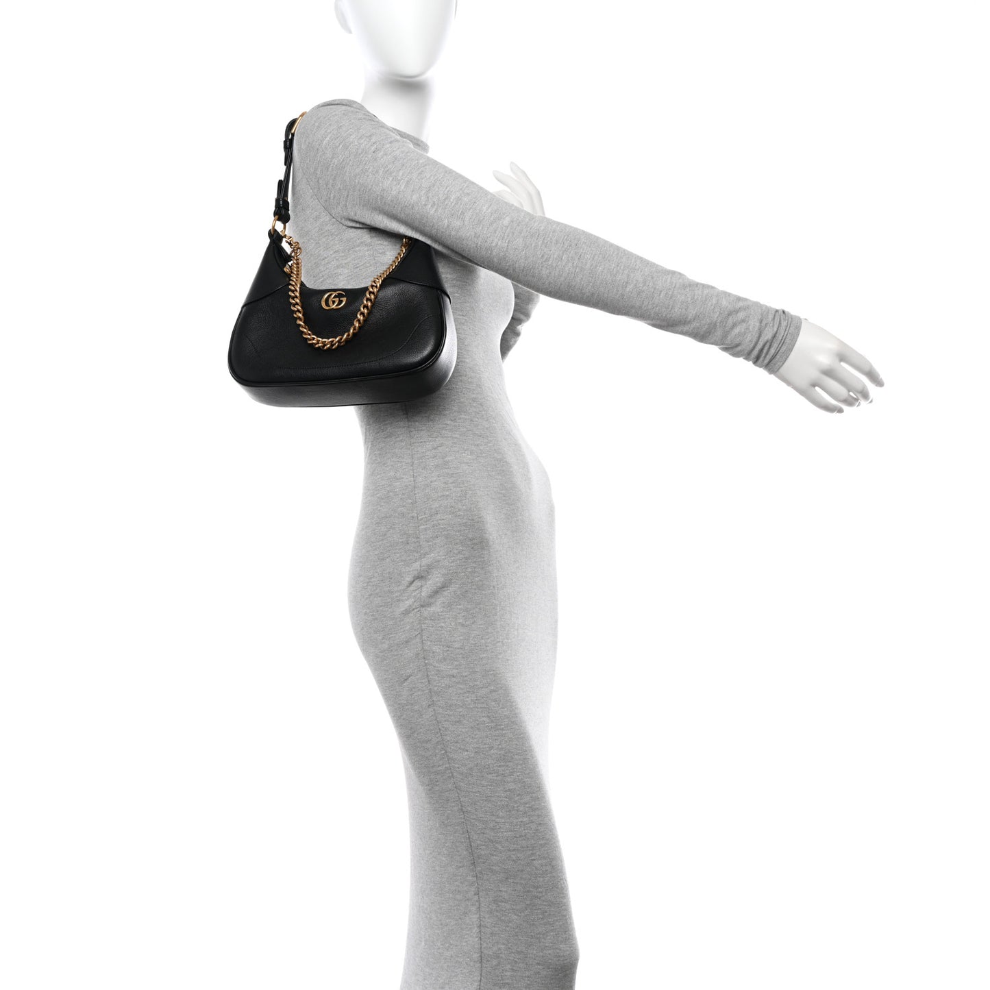 Goatskin Small Aphrodite Shoulder Bag Black
