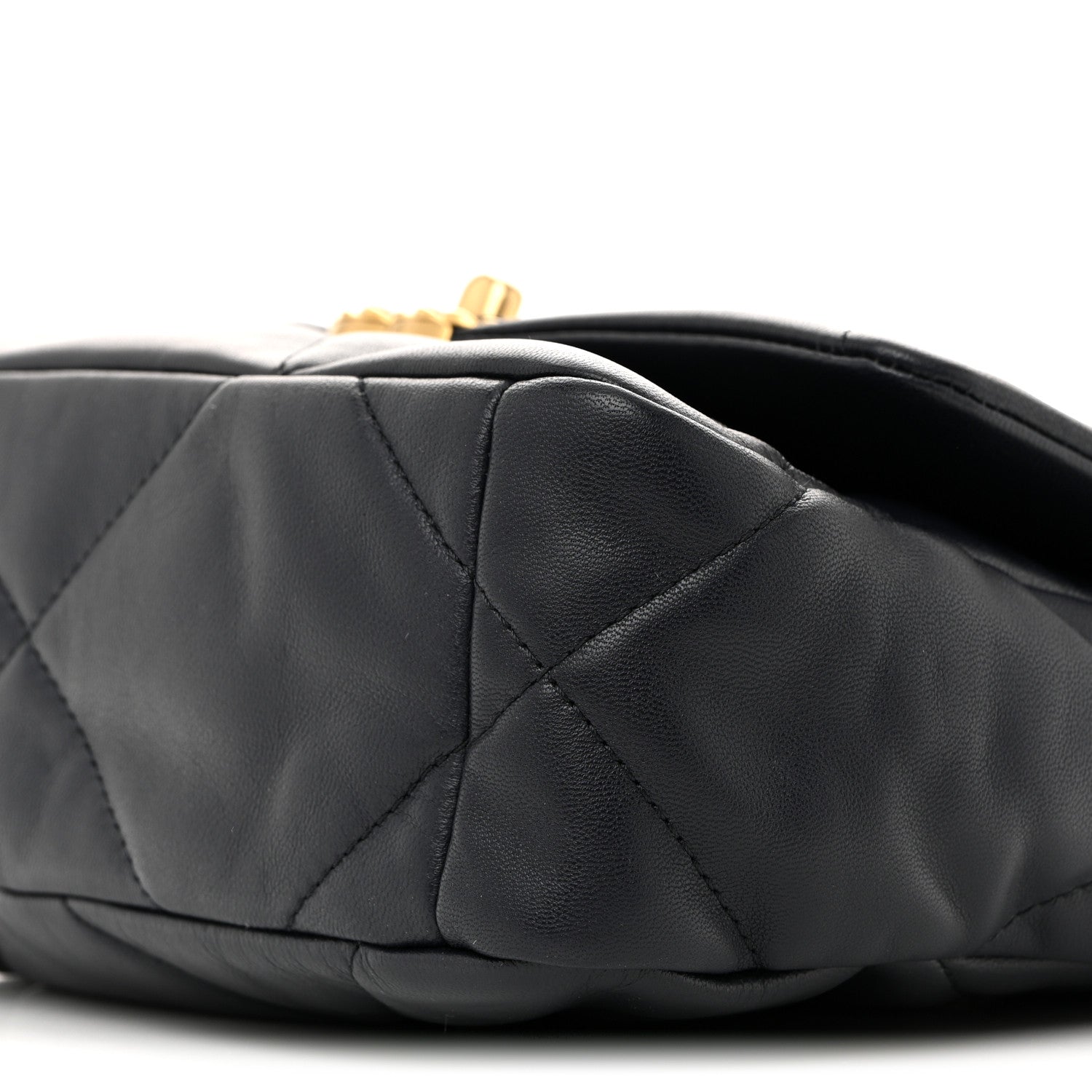 Chanel Goatskin Quilted Medium Chanel 19 Flap Navy Blue 10 of 11