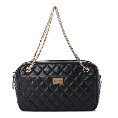 Chanel Aged Calfskin Quilted Medium Reissue Camera Case Black 1 of 4