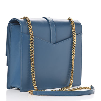 Saint Laurent Smooth Calfskin Monogram Medium Sulpice Shoulder Bag Deep Sea 3 of 10