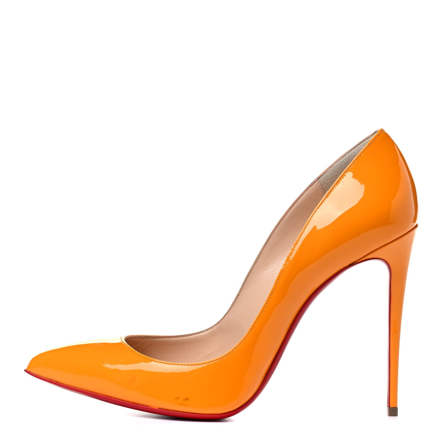 Christian Louboutin Patent Pigalle Follies 100 Pumps 41.5 Full Moon 1 of 5