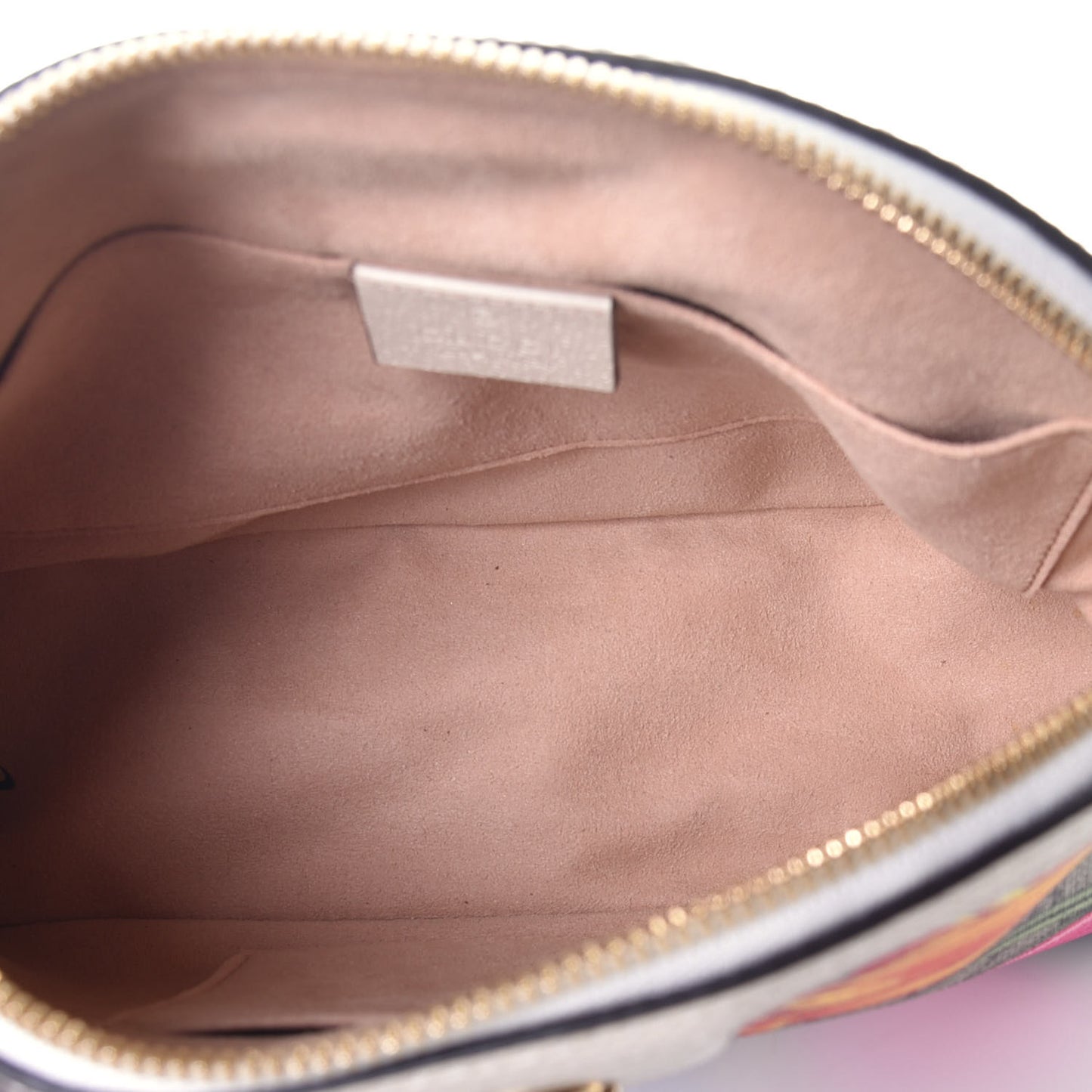 GG Supreme Monogram Flora Web GG Small Ophidia Dome Shoulder Bag White