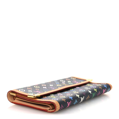 Louis Vuitton Monogram Multicolor Porte Tresor International Wallet Black 4 of 8