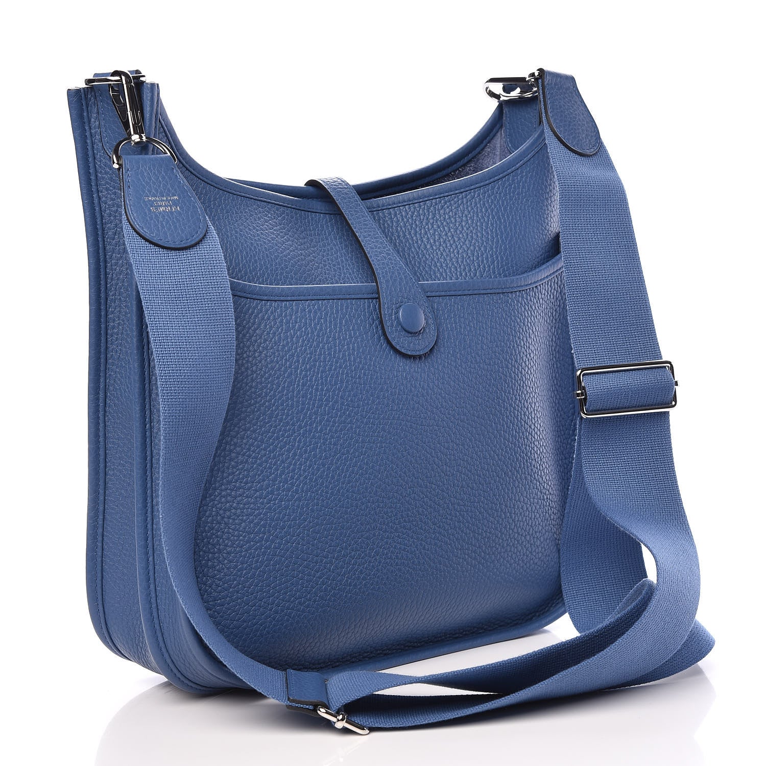 Hermes Taurillon Clemence Evelyne III PM Bleu Agate 3 of 11