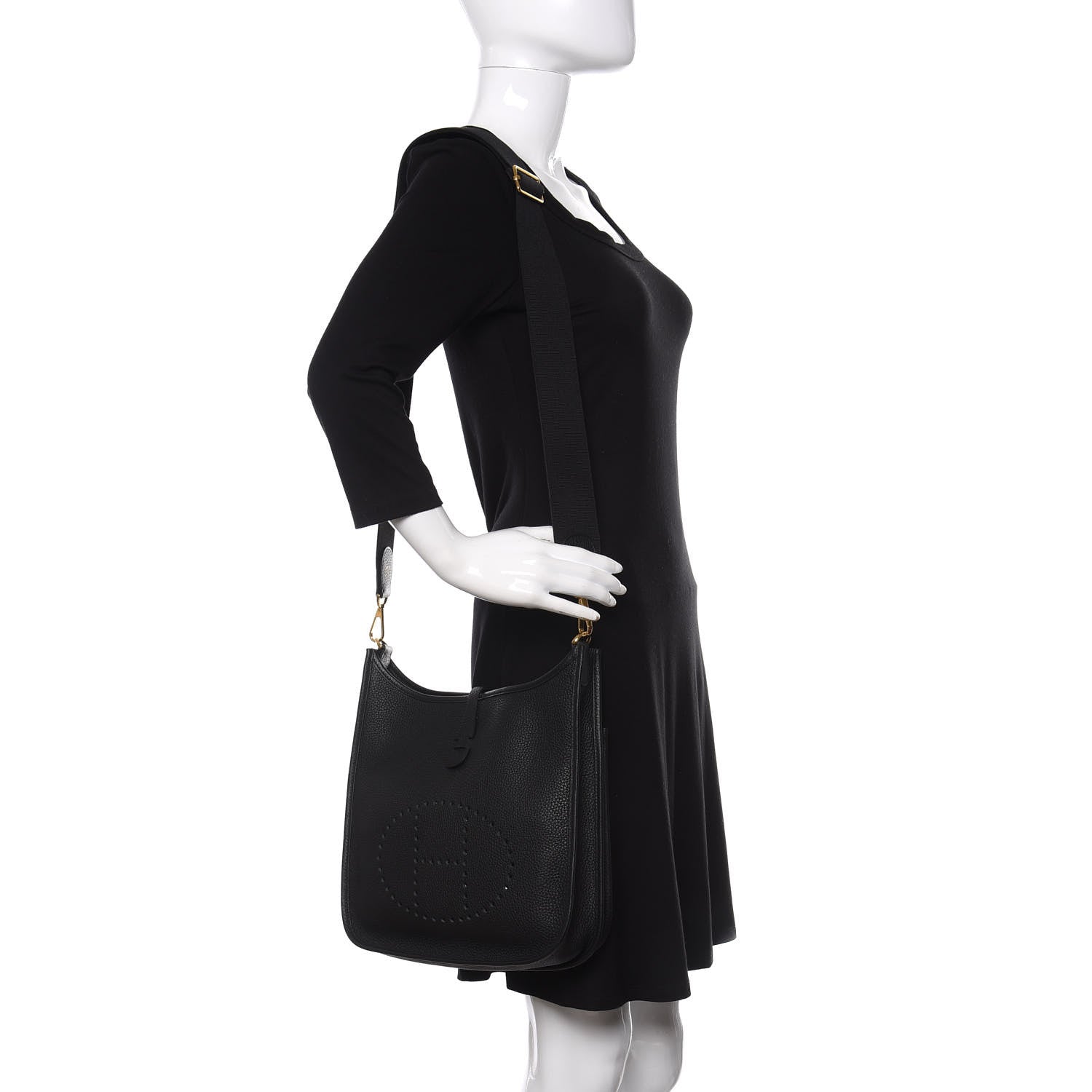 Hermes Taurillon Clemence Evelyne III PM Black 2 of 11