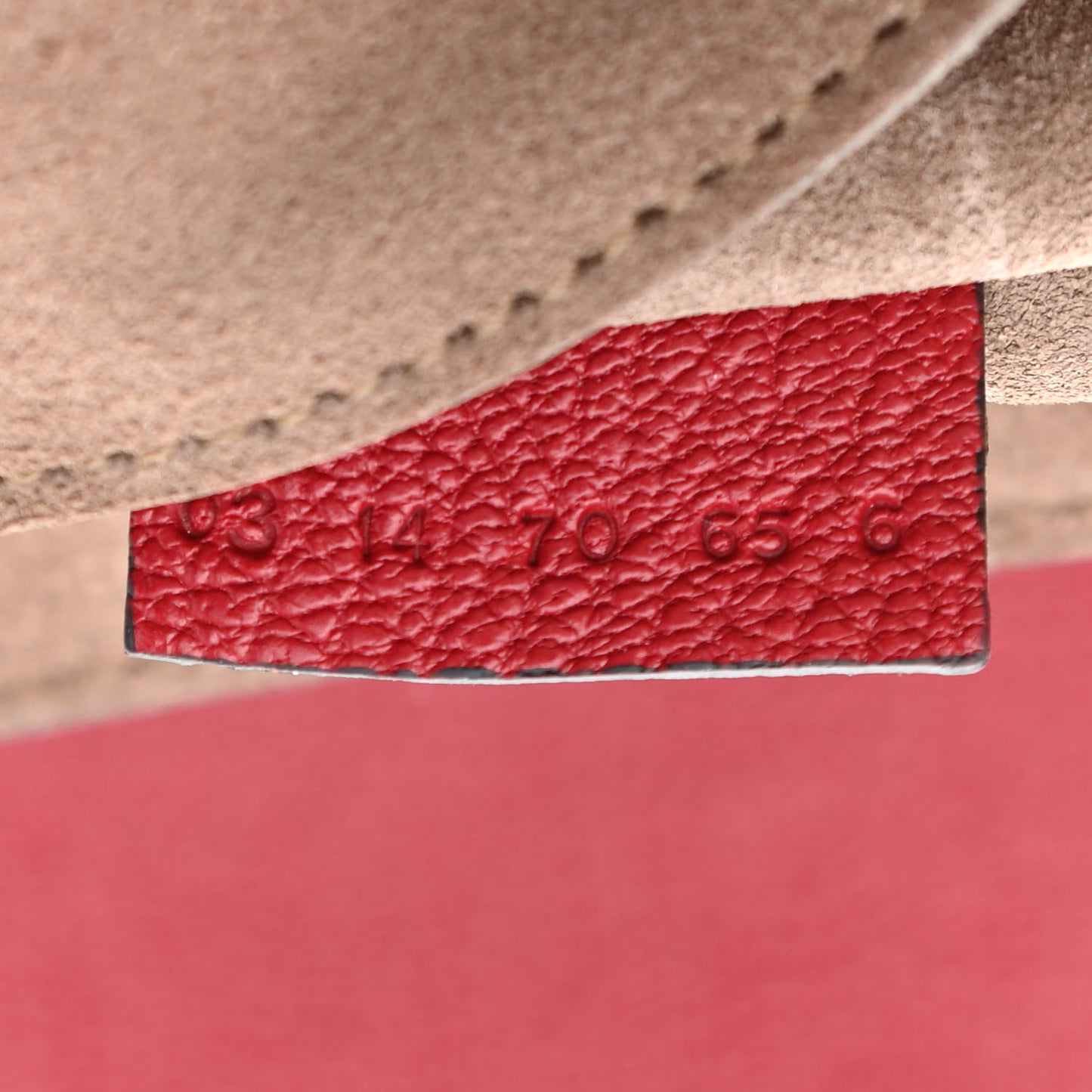 Grained Calfskin Lambskin Drew Shoulder Bag Red