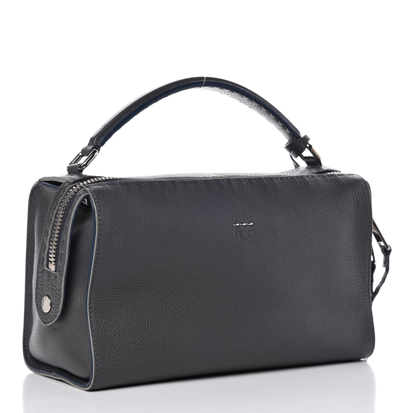 Cuoio Romano Selleria Lei Boston Tote Asfalto