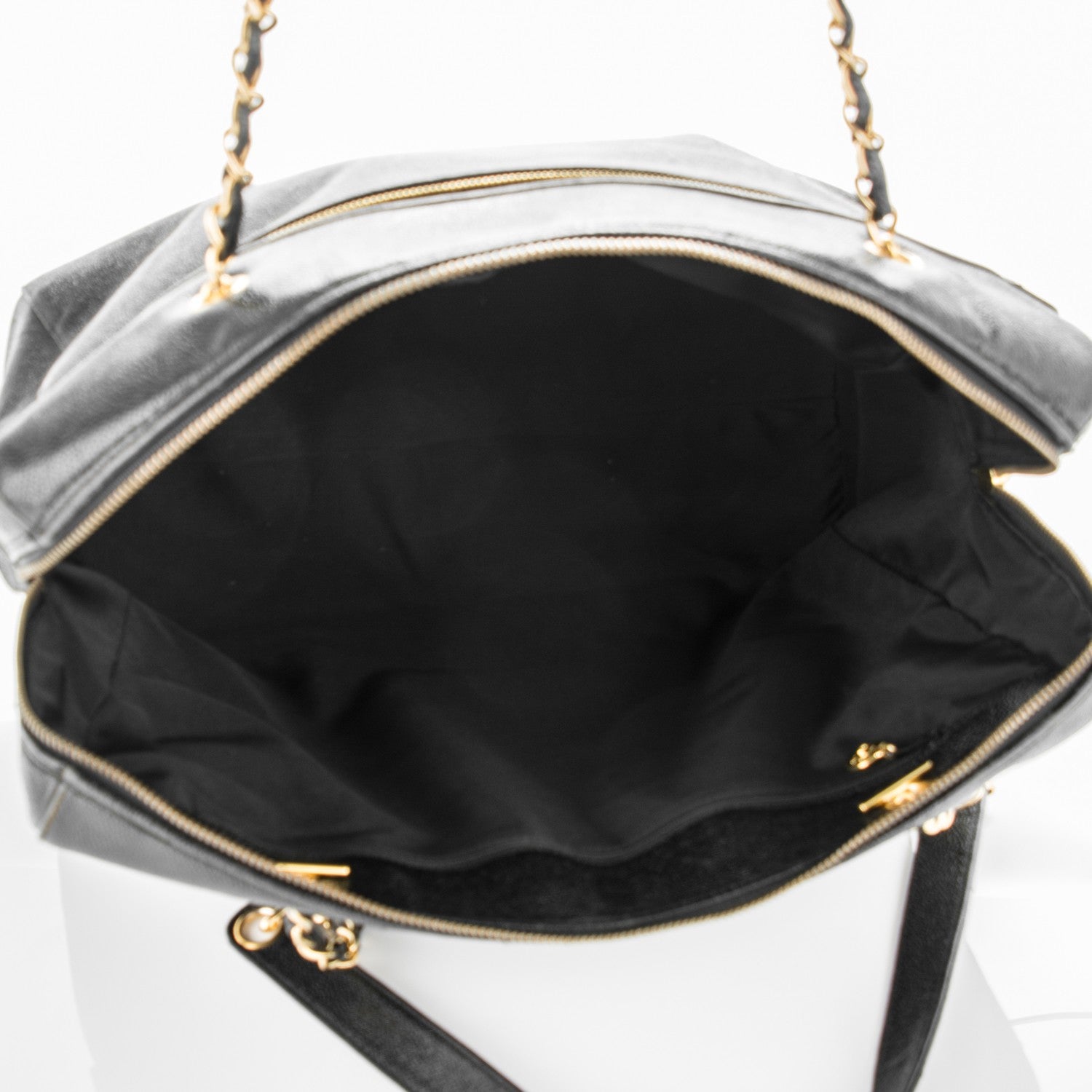 Chanel Caviar Large CC Shoulder Bag Black 5 of 12