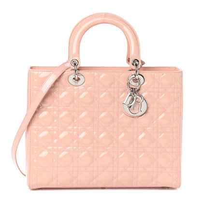 Christian Dior Patent Cannage Large Lady Dior Light Pink 1 of 9