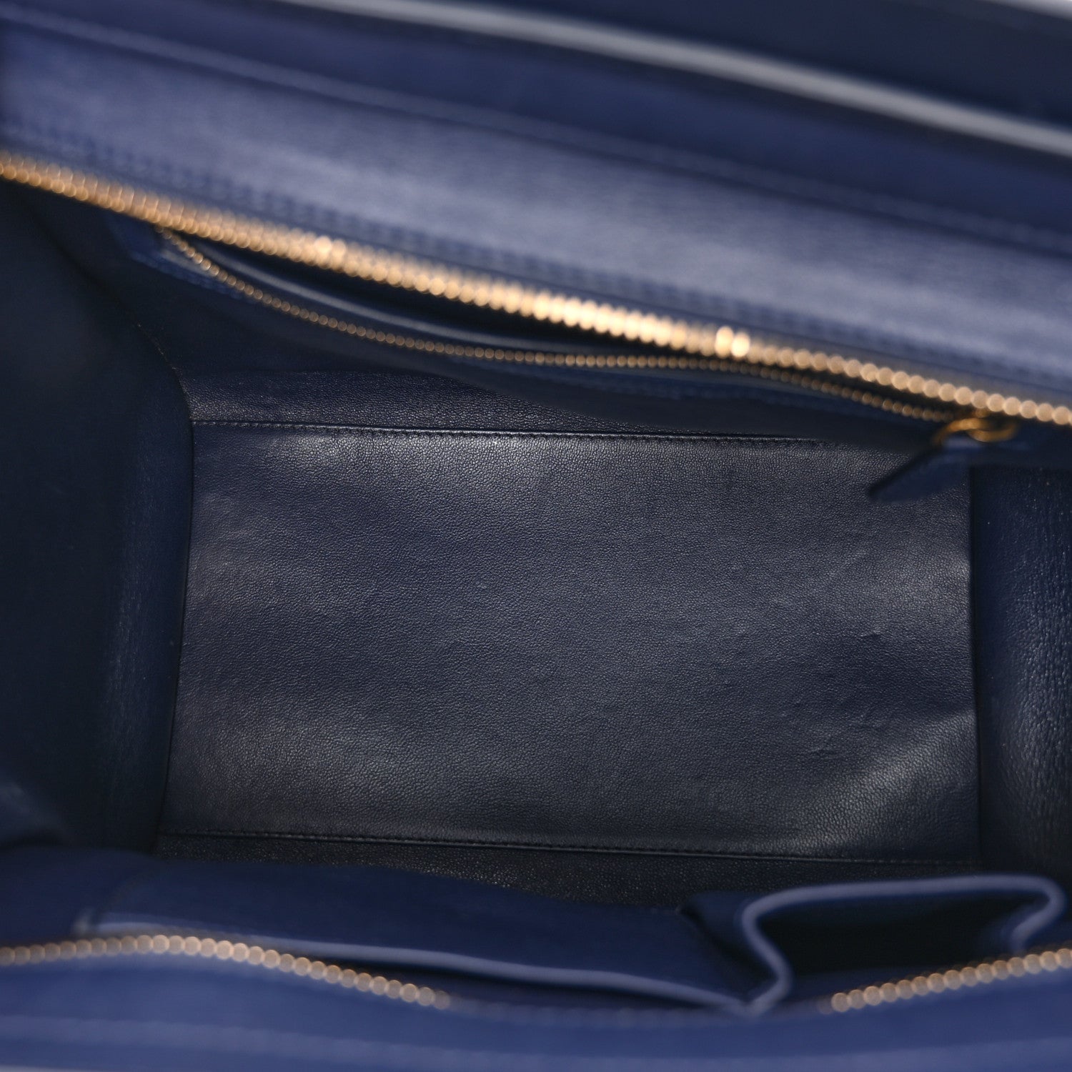 Celine Drummed Calfskin Mini Luggage Ink 5 of 11