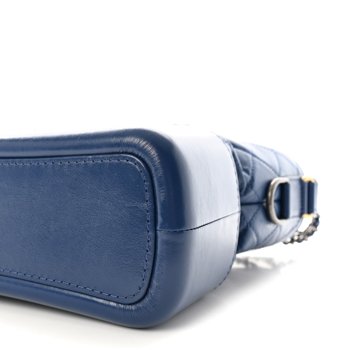 Aged Calfskin Quilted Medium Gabrielle Hobo Blue