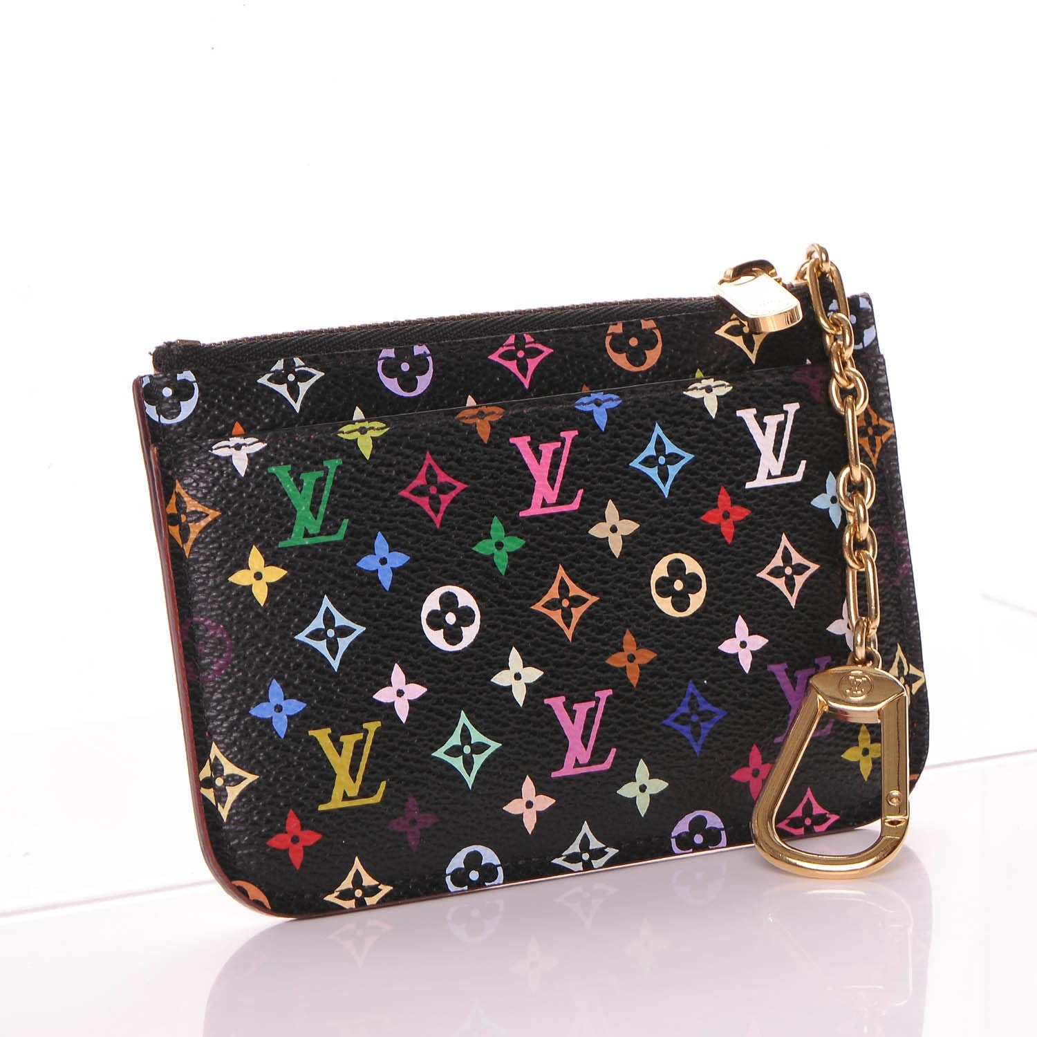 Louis Vuitton Monogram Multicolor Key Pouch Black Grenade 3 of 6