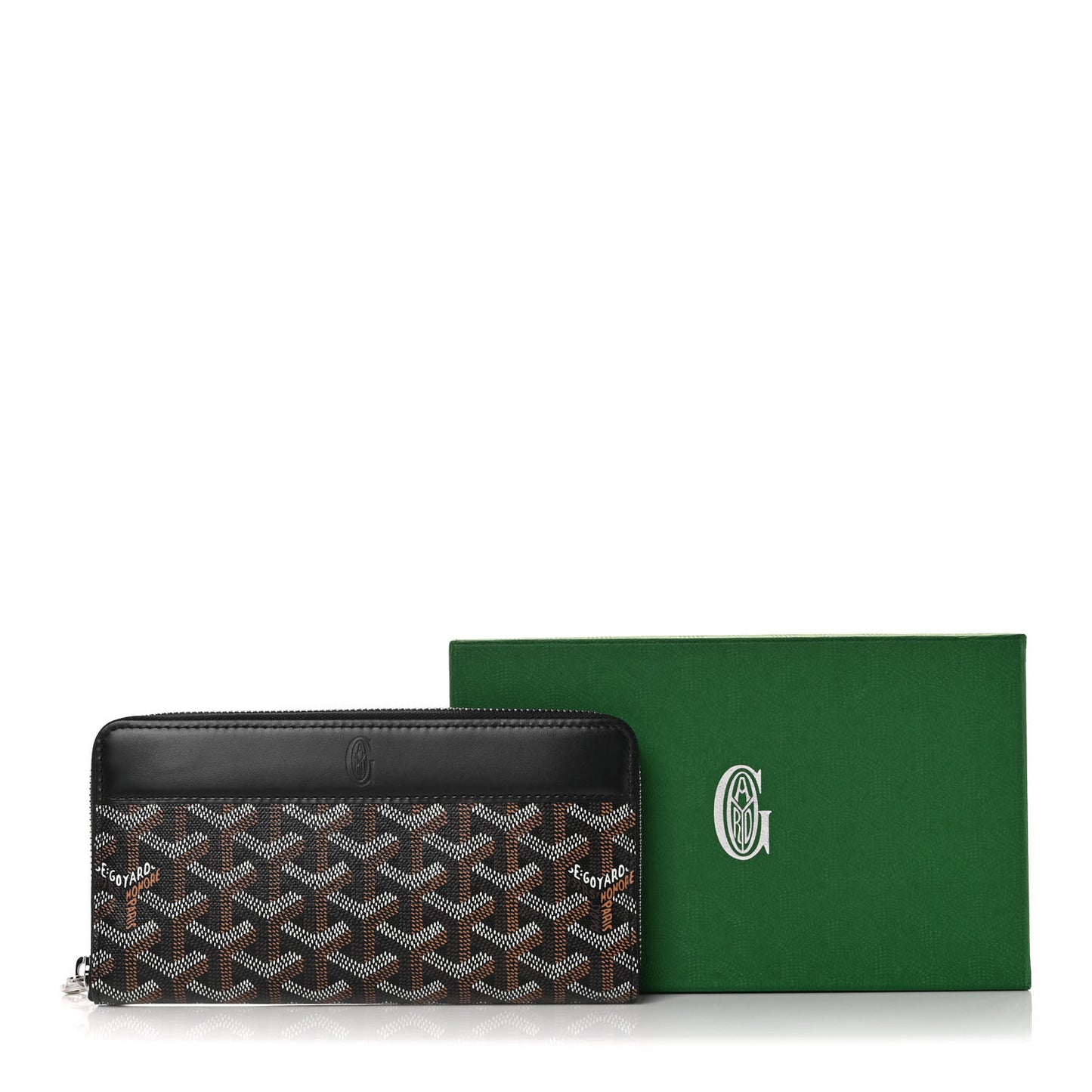 Goyardine Matignon Zip Around GM Wallet Black
