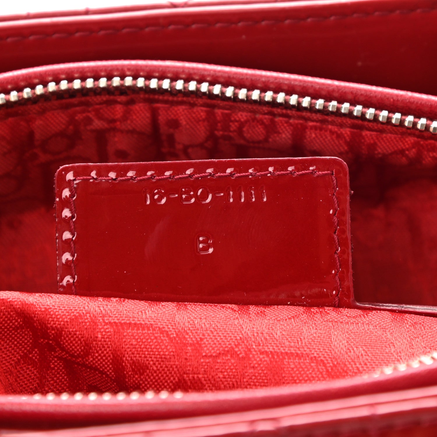 Christian Dior Patent Cannage Large Lady Dior Red 7 of 10
