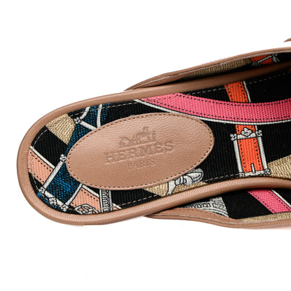 Hermes Calfskin Oz Mules 37 Beige Sarrazin 6 of 13