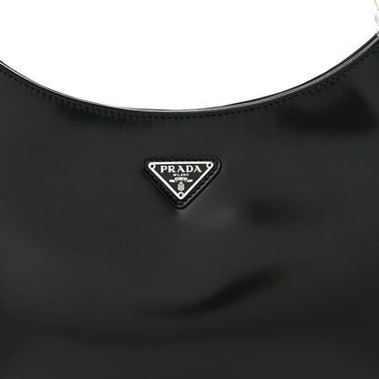Prada Spazzolato Cleo Shoulder Bag Black 7 of 9