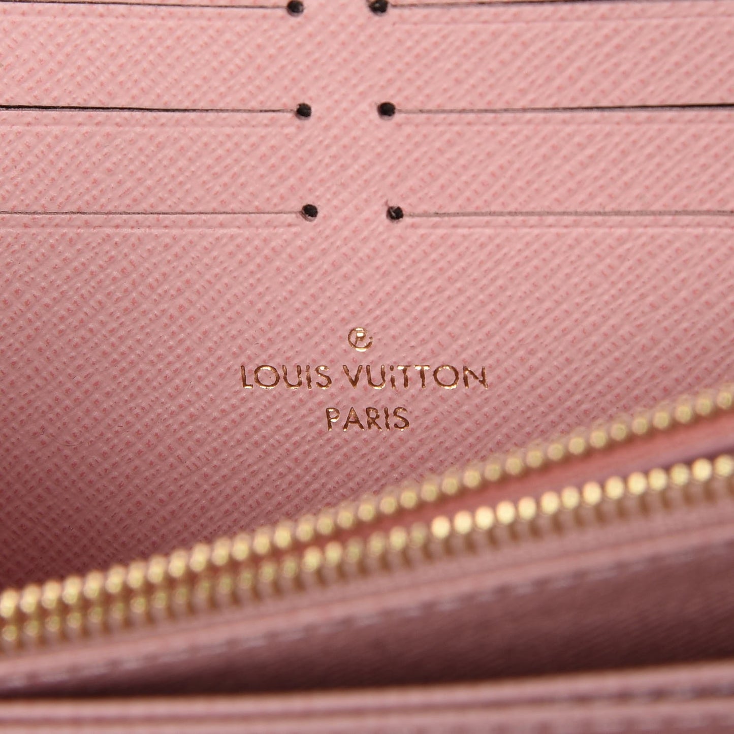 Damier Ebene Zippy Wallet Rose Ballerine
