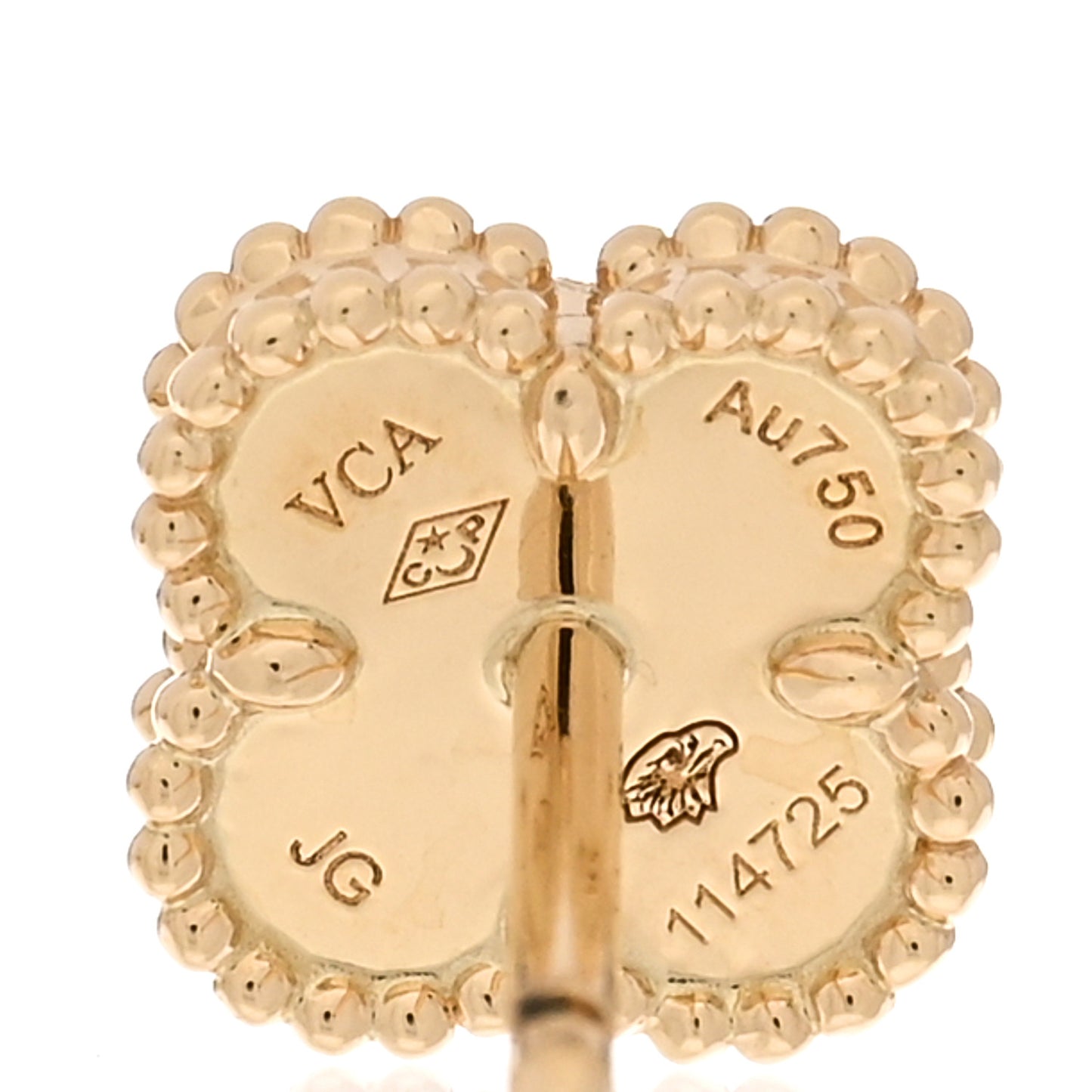 18K Yellow Gold Black Onyx Sweet Alhambra Earrings