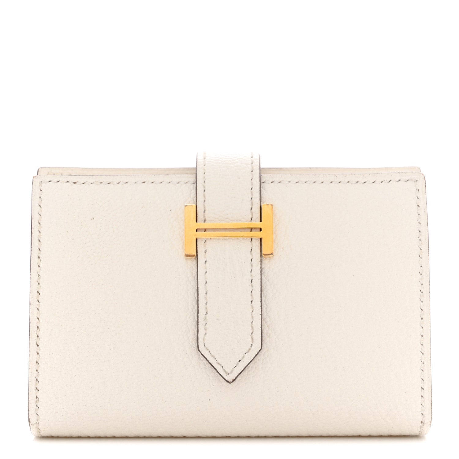 Hermes Chevre Mysore Mini Bearn Wallet Nata 1 of 8
