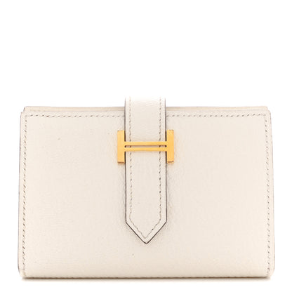 Hermes Chevre Mysore Mini Bearn Wallet Nata 1 of 8