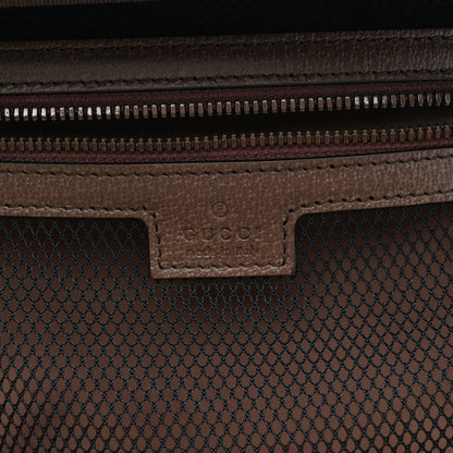 Gucci GG Supreme Monogram Textured Dollar Calfskin Web Savoy Shoe Case Bag Beige Ebony New Acero 5 of 10