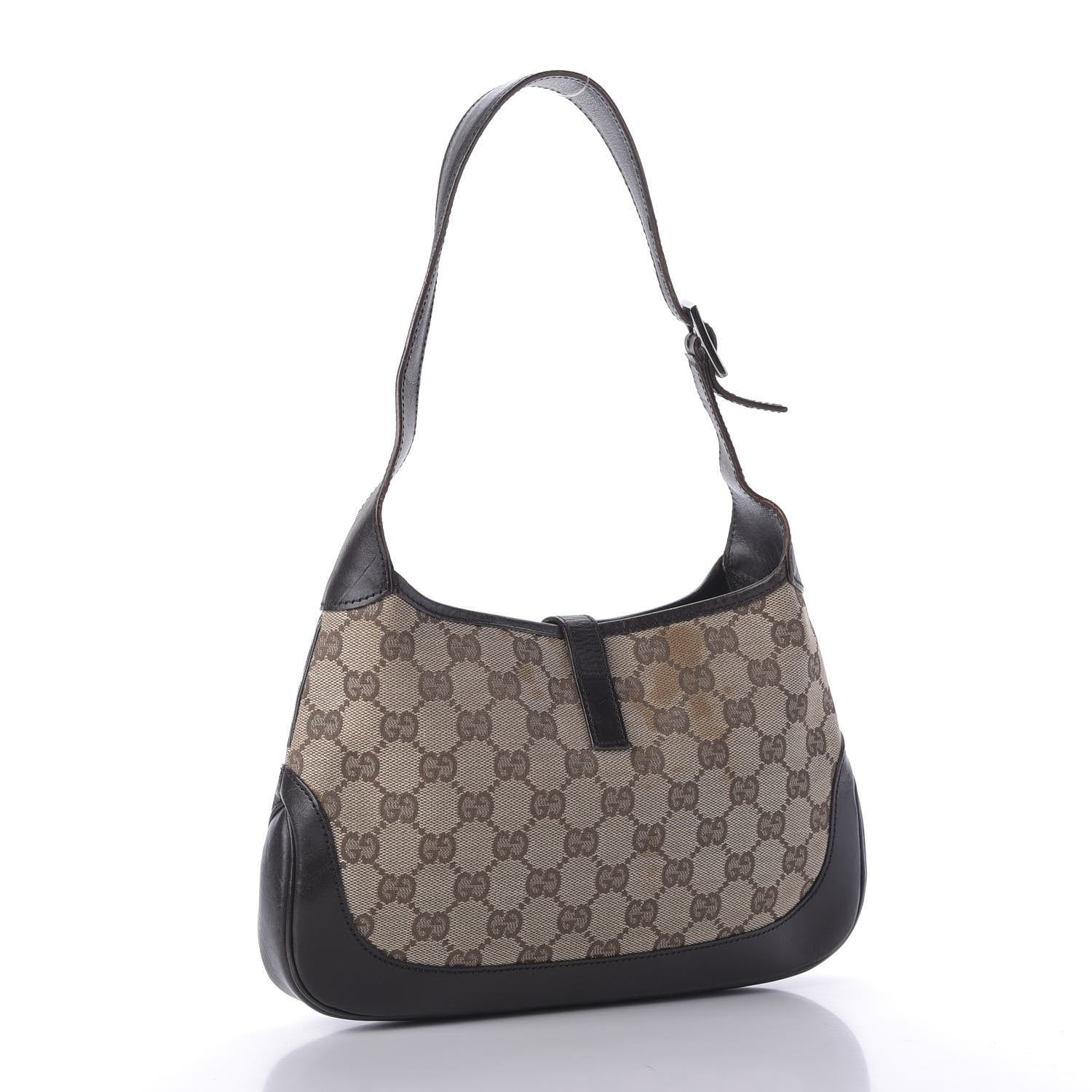 Gucci Monogram Web Small Jackie O Hobo Dark Brown 3 of 12