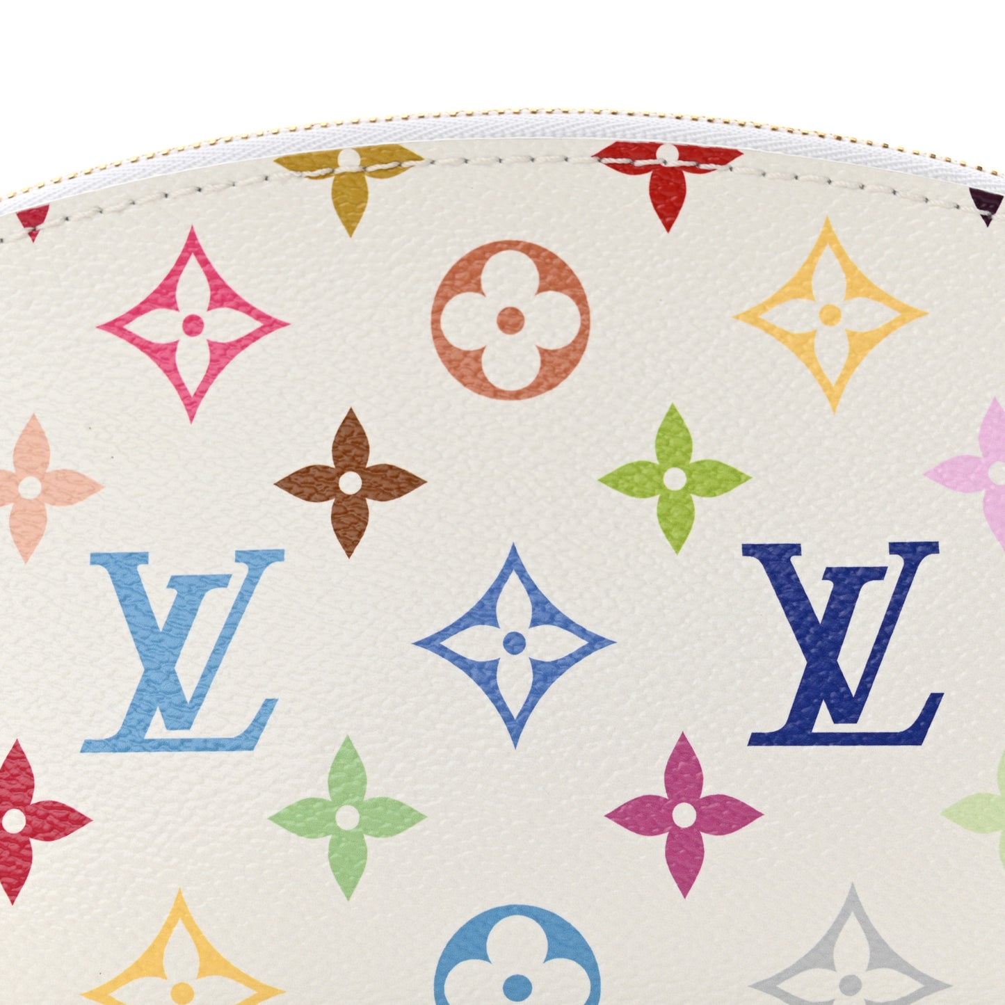 LV x TM Monogram Multicolor Cosmetic Pouch PM White