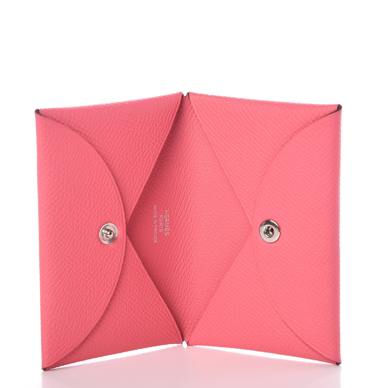 Hermes Epsom Calvi Card Case Rose Azalee 5 of 7