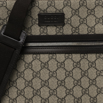 Gucci GG Supreme Monogram Selleria Calfskin Small Flat Messenger Bag Beige Ebony Cocoa Marrone Scuro 14 of 20