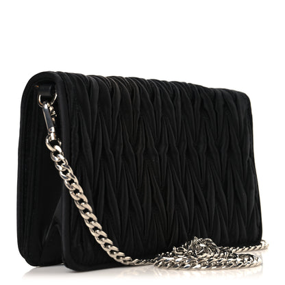 Miu Miu Tessuto Matelasse Delice Miu Logo Bag Black 3 of 11