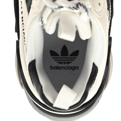 Balenciaga X ADIDAS Fabric Mesh Womens Triple S Sneakers 36 White Black Light Grey Grey 7 of 8
