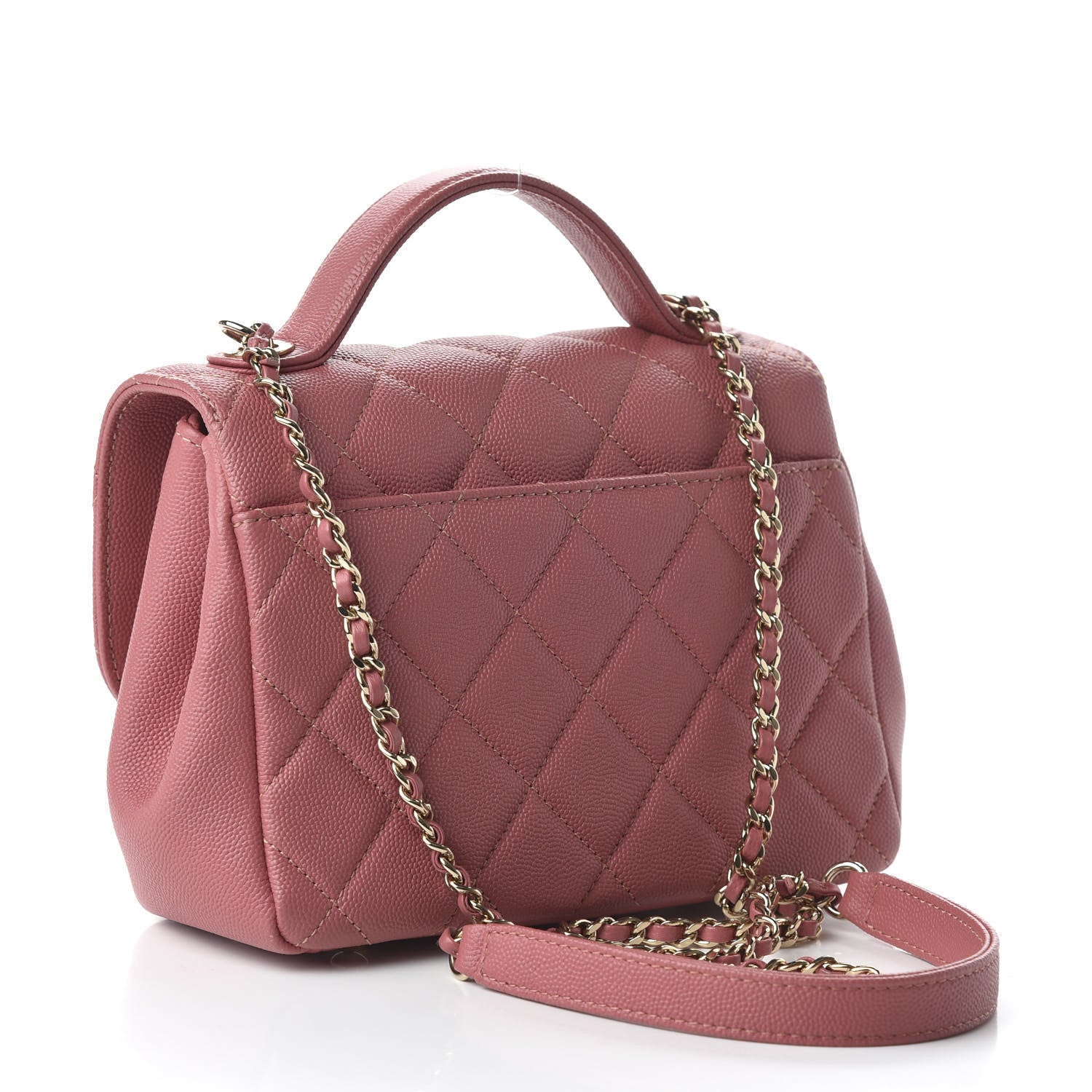 Chanel Caviar Quilted Small Business Affinity Flap Dark Pink 3 of 10