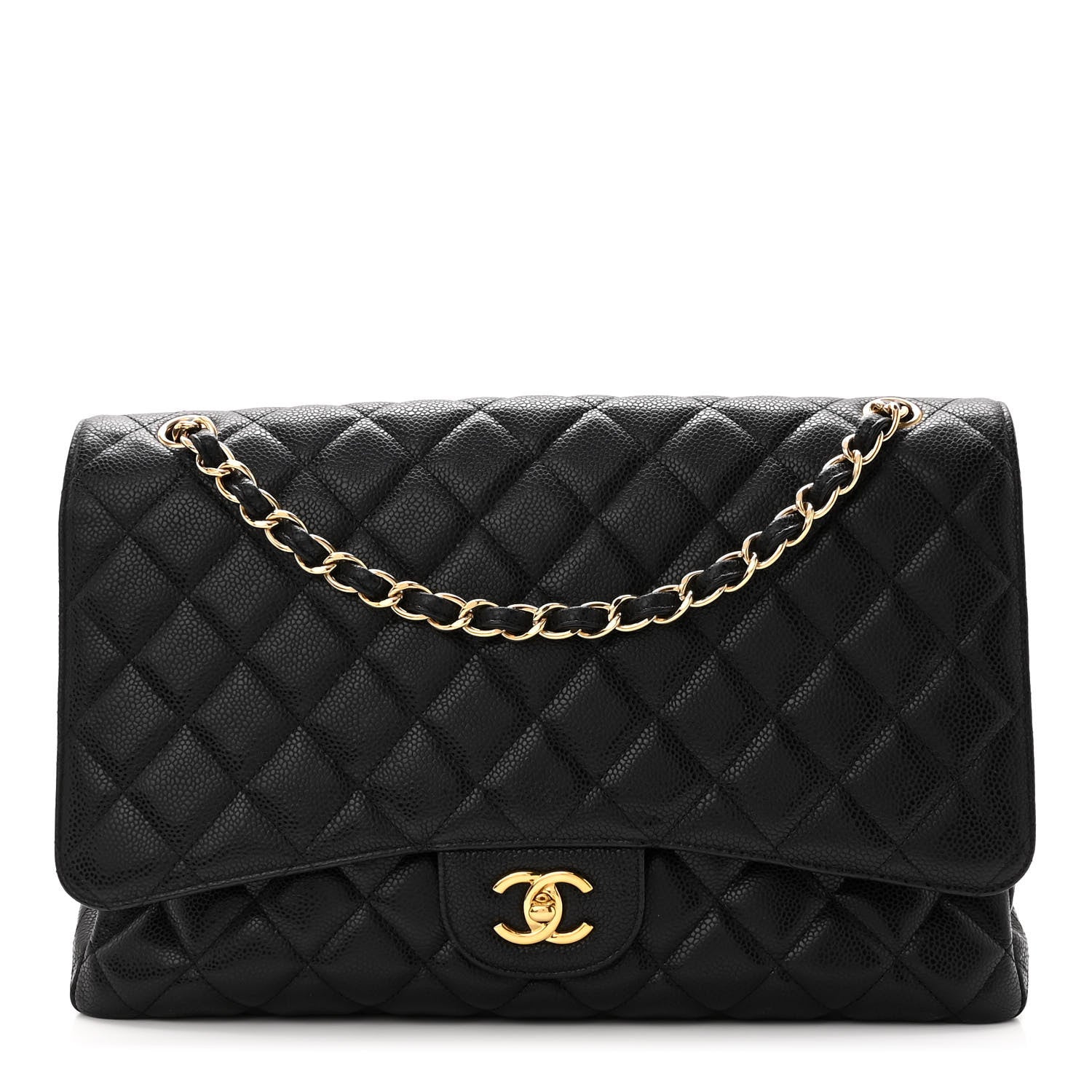 Chanel Caviar Quilted Maxi Single Flap Black 1 of 8