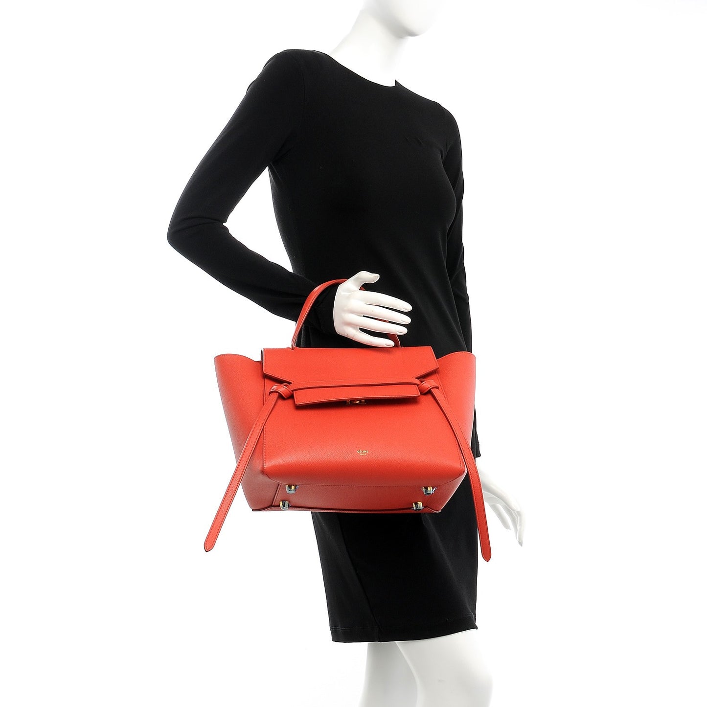 Grained Calfskin Mini Belt Bag Poppy