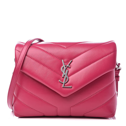 Saint Laurent Calfskin Y Quilted Monogram Toy Loulou Crossbody Bag Freesia 1 of 10