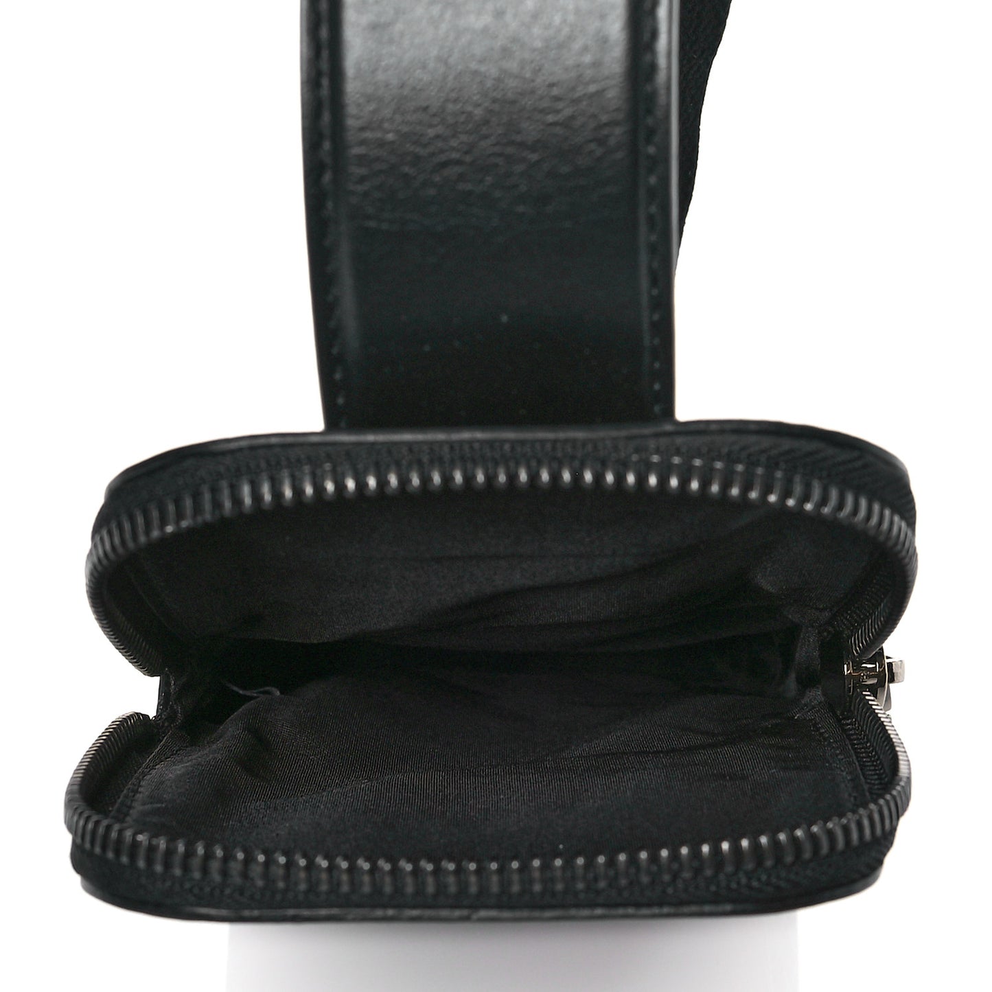 Calfskin Phone Crossbody Pouch Black