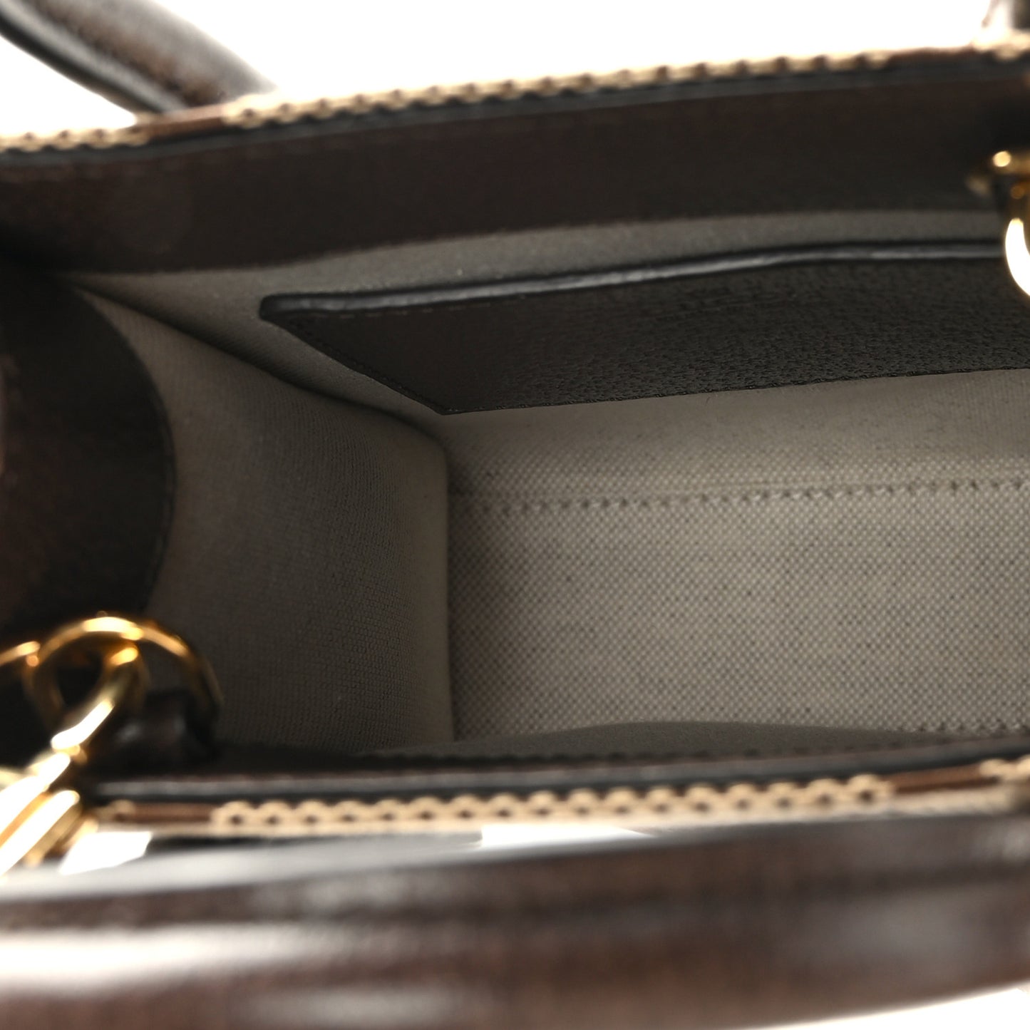 Monogram Jumbo GG Textured Dollar Calfskin Web Mini Vertical Tote Camel Ebony New Acero