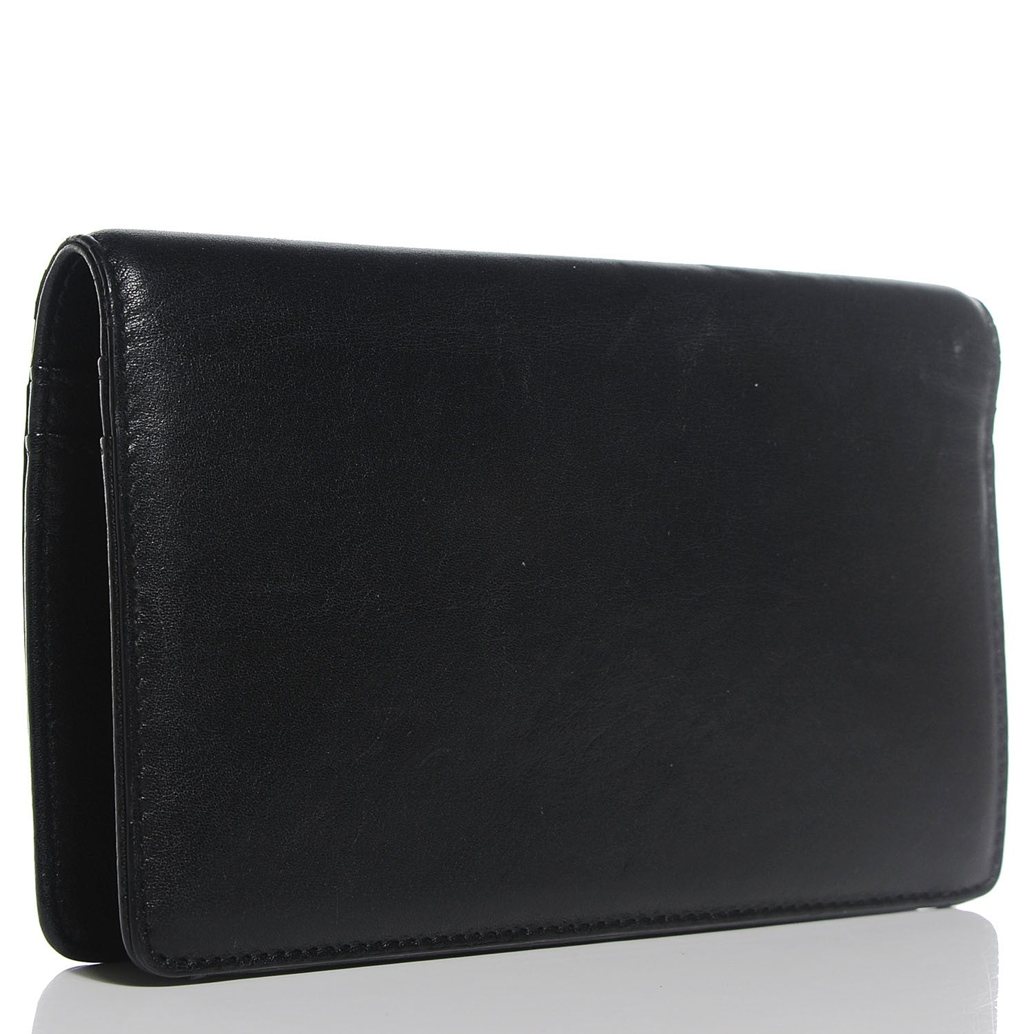 Chanel Lambskin Studded CC Yen Wallet Black 3 of 8