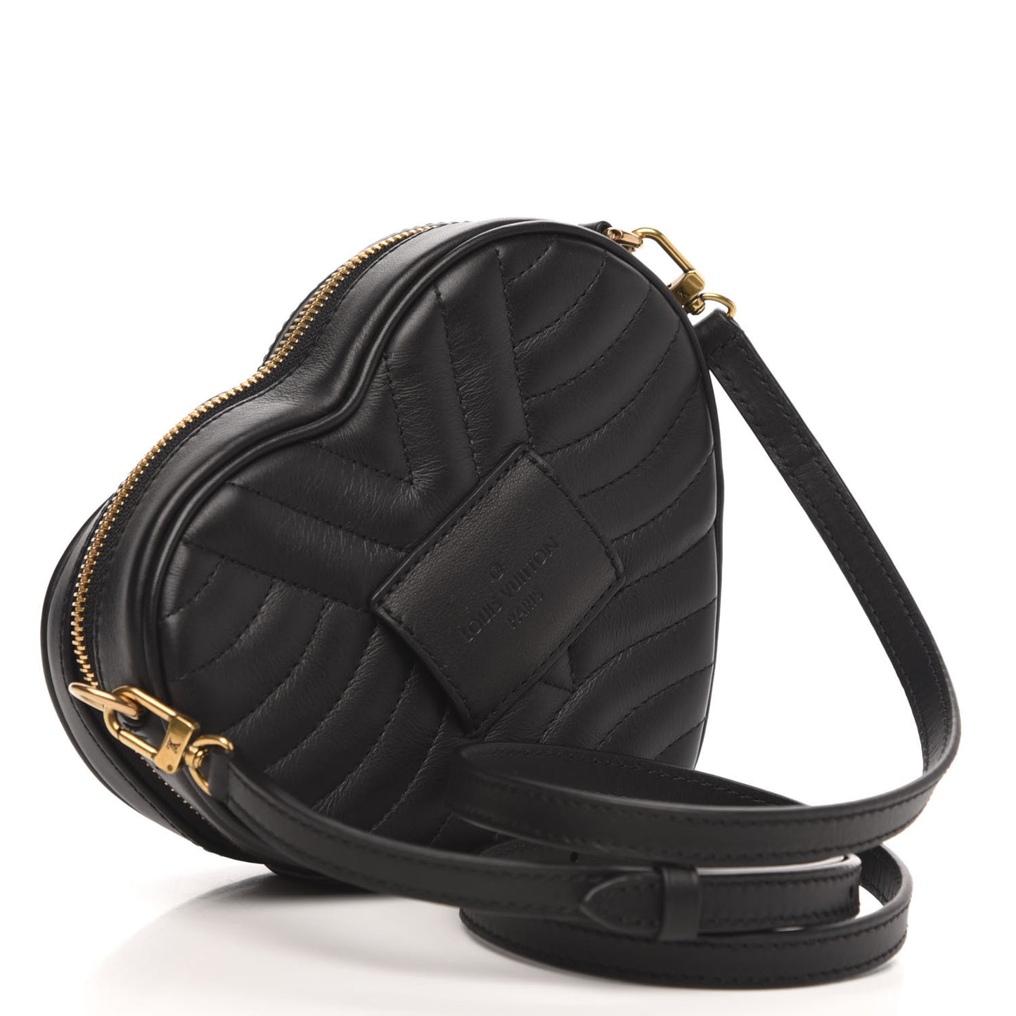 Calfskin New Wave Heart Bag Black