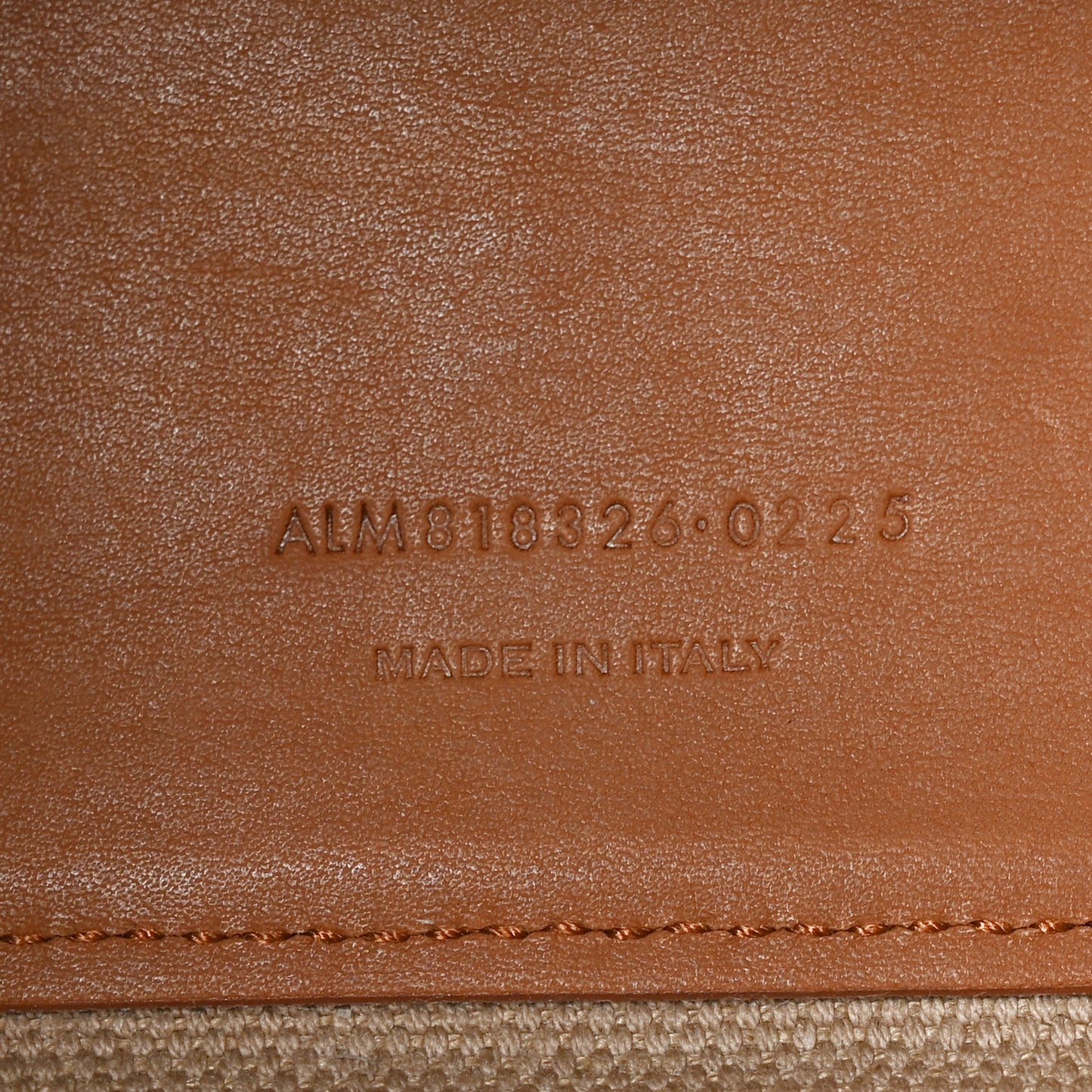 Canvas Calfskin Small Bucket Bag Desert Dust Brick