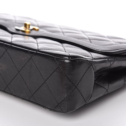 Chanel Lambskin Quilted Medium Double Flap Bag Black 9 of 19