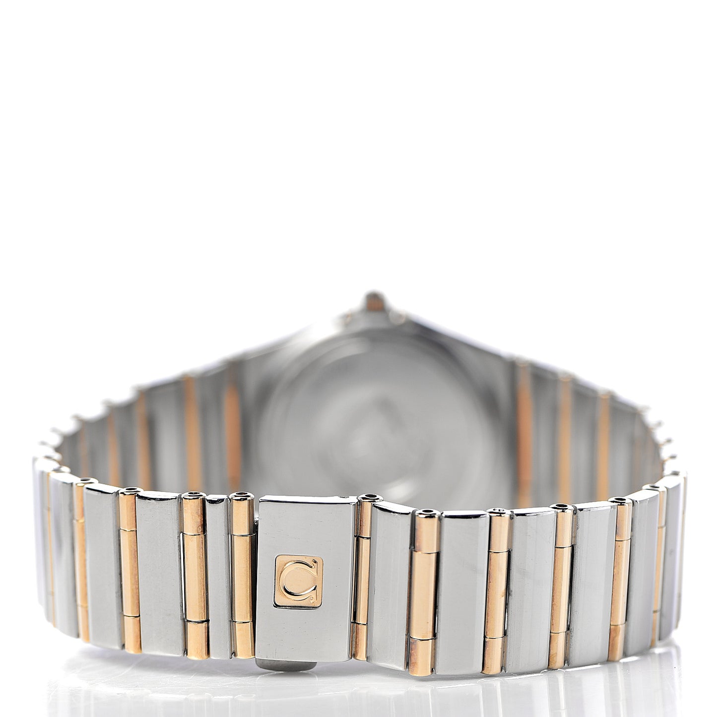Stainless Steel 18K Yellow Gold Diamond Bezel 25mm Constellation Quartz Watch White 1277.30.00