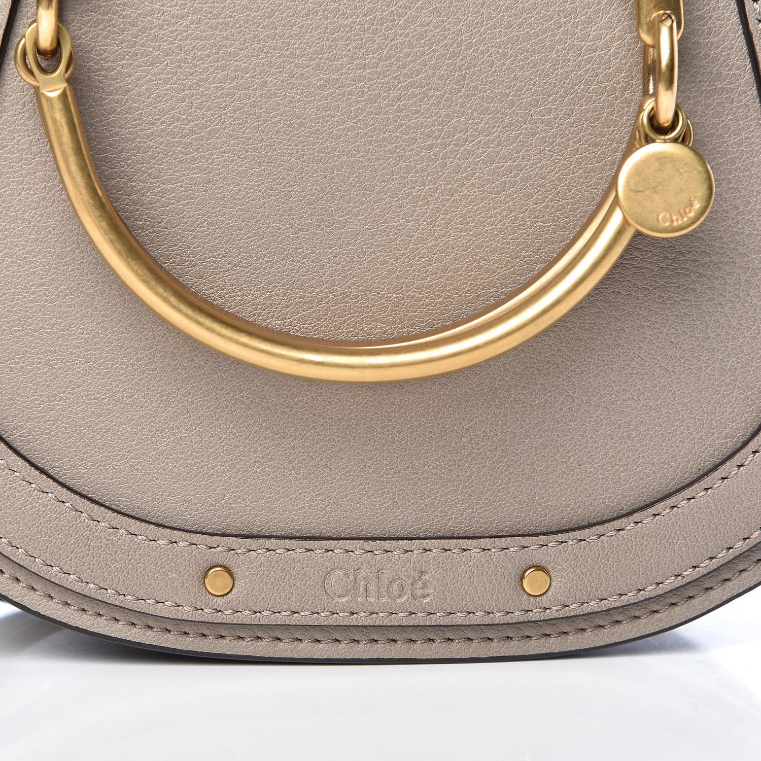 Chloe Calfskin Suede Small Nile Bracelet Bag Motty Grey 11 of 11