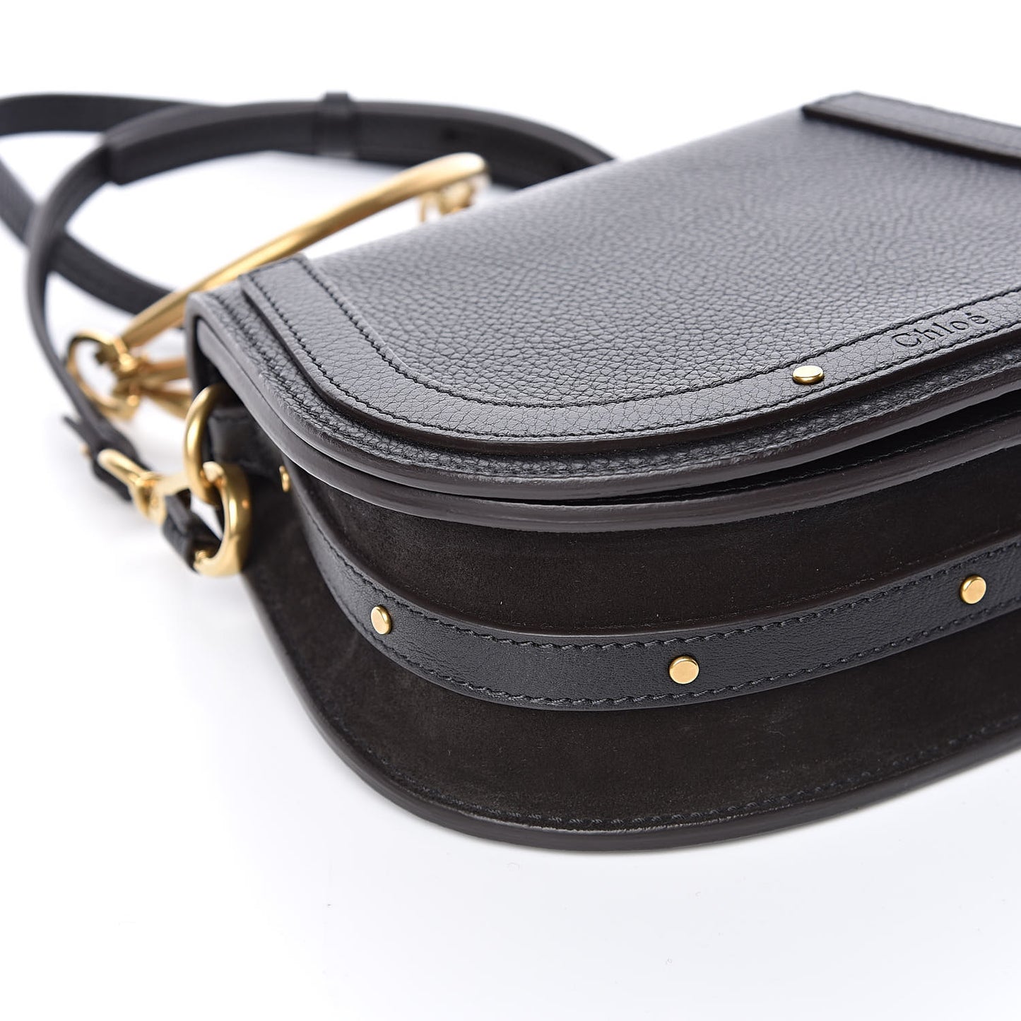 Calfskin Small Nile Bracelet Bag Black