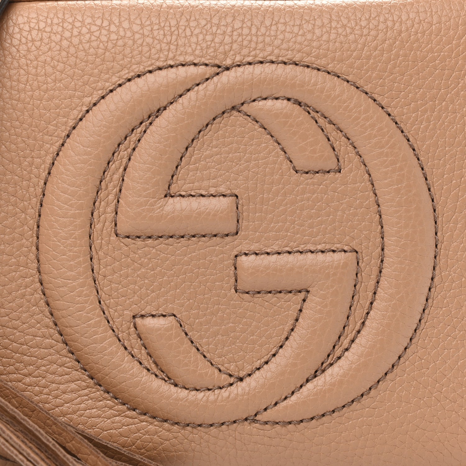 Gucci Pebbled Calfskin Small Soho Disco Bag Camelia 8 of 11