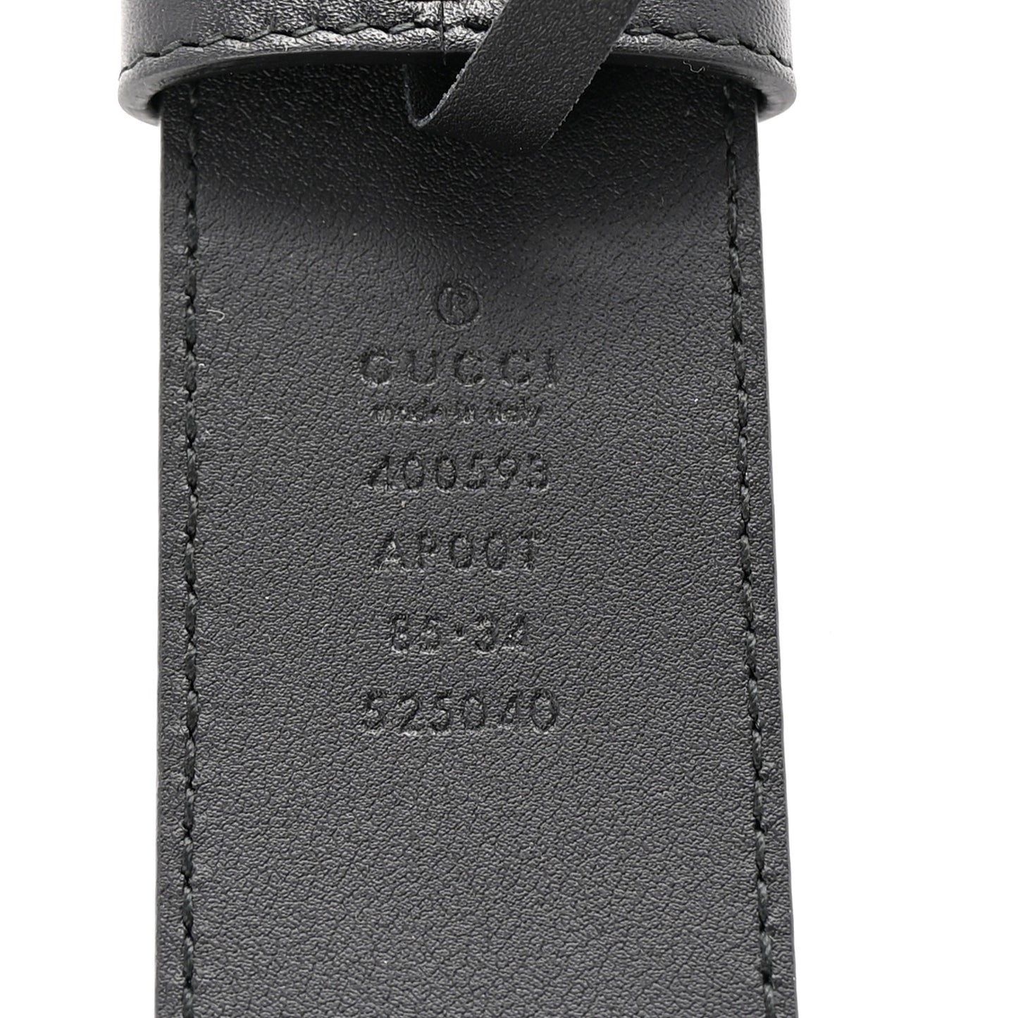 Calfskin Double G 40mm Belt 85 34 Black