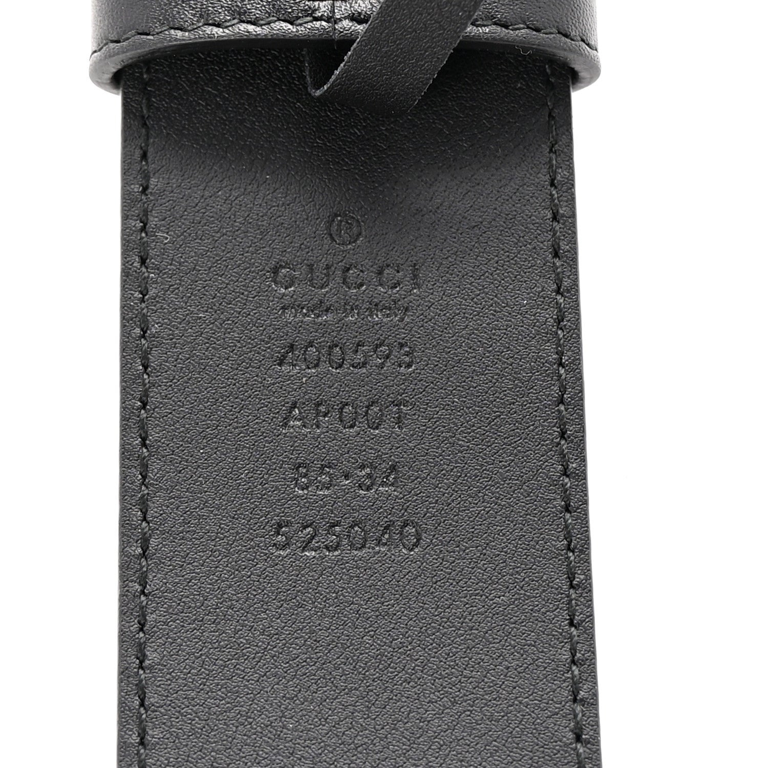 Gucci Calfskin Double G 40mm Belt 85 34 Black 5 of 6