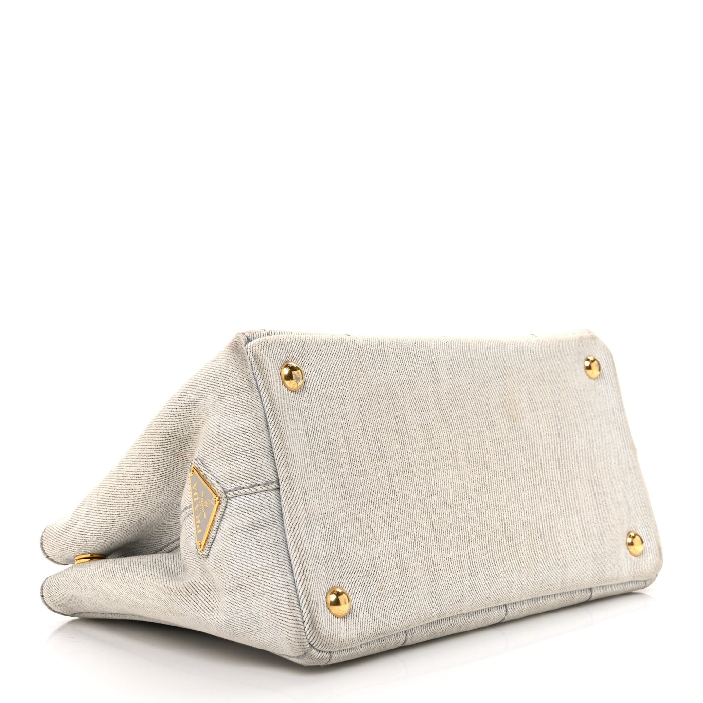 Denim Small Logo Tote Bianco