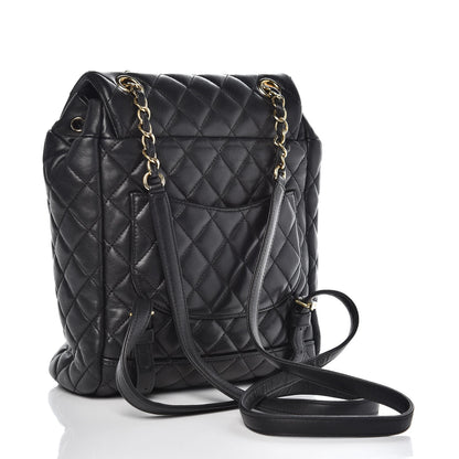 Chanel Calfskin Quilted Small Urban Spirit Backpack Black 3 of 8