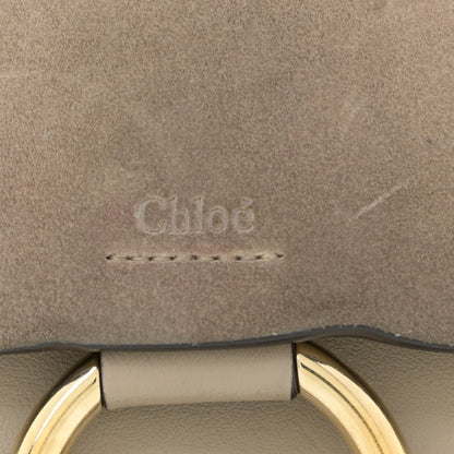Chloe Suede Calfskin Small Faye Shoulder Bag Motty Grey 16 of 18